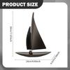 Sailing Boat Statue Ship Model Gift Accent Prop Beach Theme Artwork Art Sculpture Sailboat Figurine