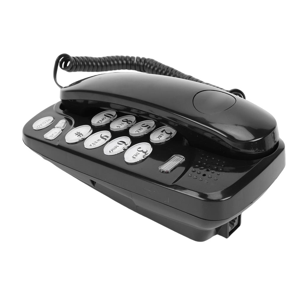 Corded Landline Telephone Big Button Wall Mountable Home Phone Quick Redial 3 Ringtone Options
