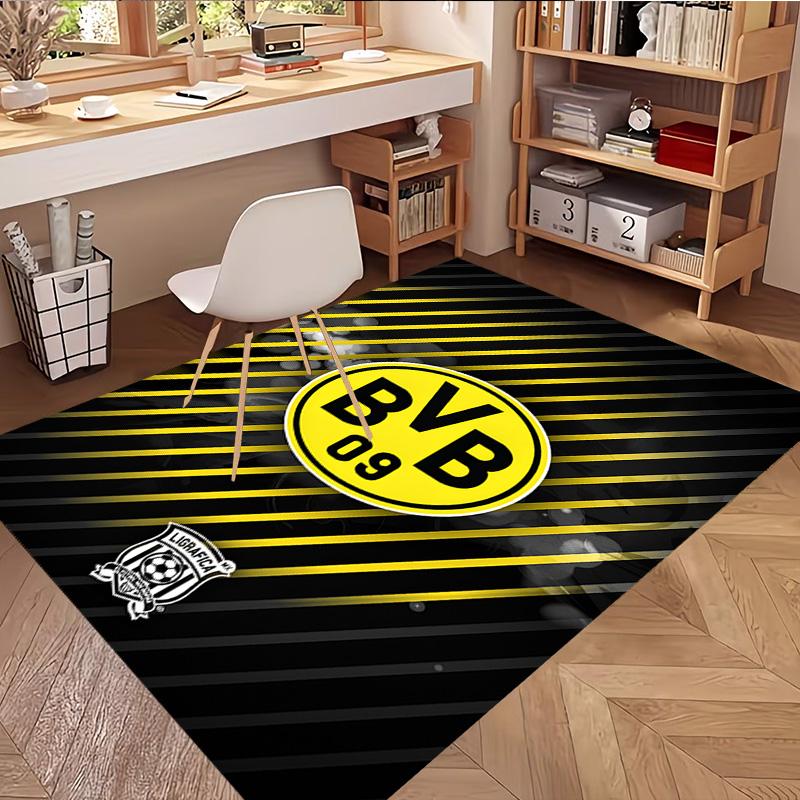 Borussia Dortmund Print Rug, Washable Floor Carpet, For Entryway Dorm Laundry Room Office Study, Home Decor Birthday Christmas Gift