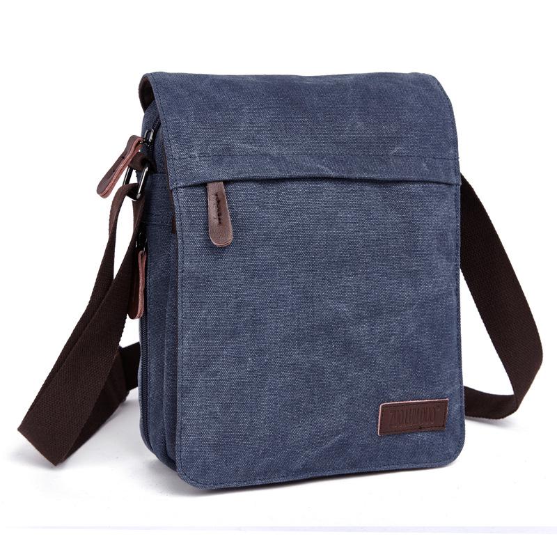 Casual Men Shoulder Bags Vintage Canvas Fashi Zipper Ipad Bag Cellphe Bag Male Messenger Bags Handbag New 2026 Gift for Man
