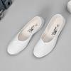 Women's Nursing Shoes Comfort Slip-Resistant Canvas Work Clogs Healthcare Breathable White Medical Footwear Flexible TPR Sole