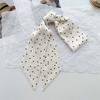 Thin And Narrow Polka Dot Silk Scarf, Small Long Headband, Tied Bag, Women'S Spring And Summer Thin Style With Suit Shirt, Foreign Style Scarf.