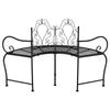 Tree Trunk Bench - 150 Cm - Black - Steel - Weather Resistant