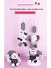 Happy Monkey Baby Crib Rattle: Black & White Cartoon Animal Wind Chime for Early Education