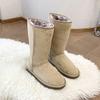 Women Classic Ladies Winter Snow Boots 2025 Waterproof Warm Leather Fur Plus Velvet Knee High Women Size 42 Women Platform Shoes