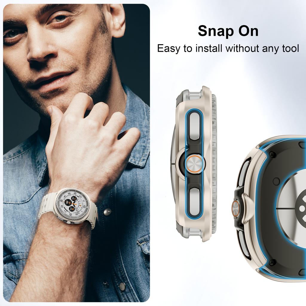 Hollow PC Cases For Samsung galaxy watch 8 chassic 46mm Accessories Protective Bumper shell For galaxy watch 8 40mm 44mm covers