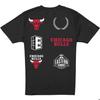 Chemise - NEW ERA - MATCH Chicago Bulls - Coupe oversize - 100% coton 200 g/m² - Impressions Chicago Bulls