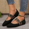 Flat Flying Weave Pointed Shallow Single Shoes Women's Breathable