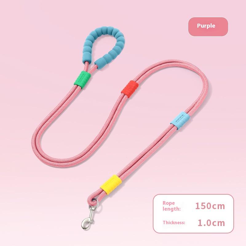 5ft Large Dog Leash for Golden Retriever & Labrador Eco-friendly Polyester Traction Rope Chain Animal Pattern for Outgoing Dogs