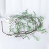 Simulated Green Artificial Black Bone Vine Evergreen Flexible Fake Hanging Ivy Plants Built-in Wire DIY Ornamental Vines Garden
