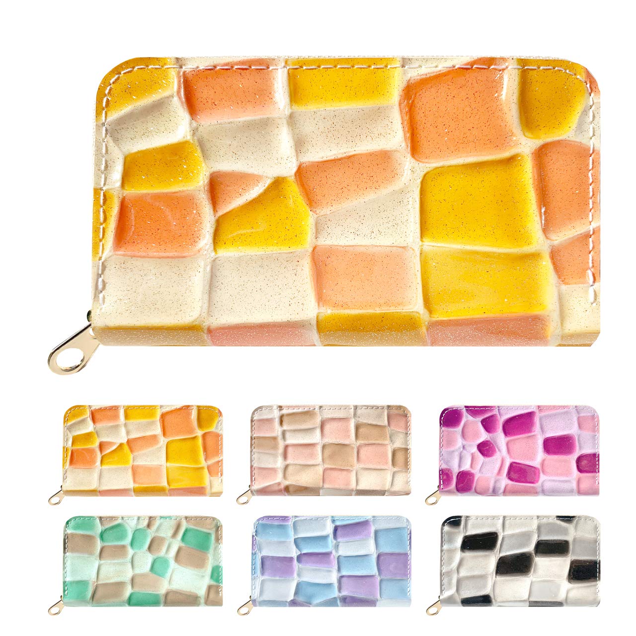 

Genuine Leather Coin Round Small Coin Stained Yellow [leo&aoi] Case, Embossed, Zipper, Pouch, Wallet, Purse, Compact, Simple, Leather, Cowhide,