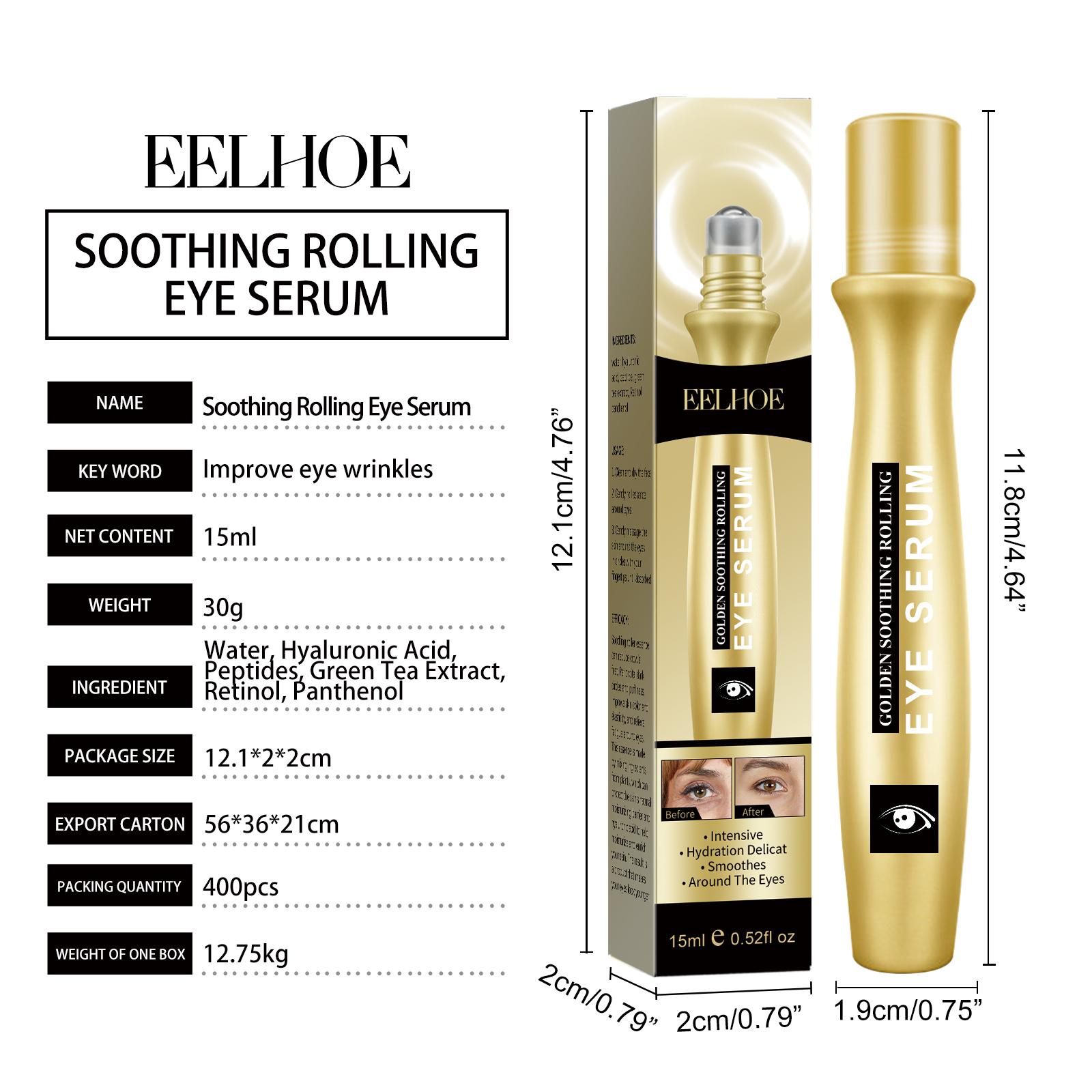

Eye Roller Serum, Anti-Aging Eye Serum with Roller Ball, Tighten Skin, Reduce Wrinkles & Dark Circles, Eye Care for Puffiness & Fine Lines 15ml