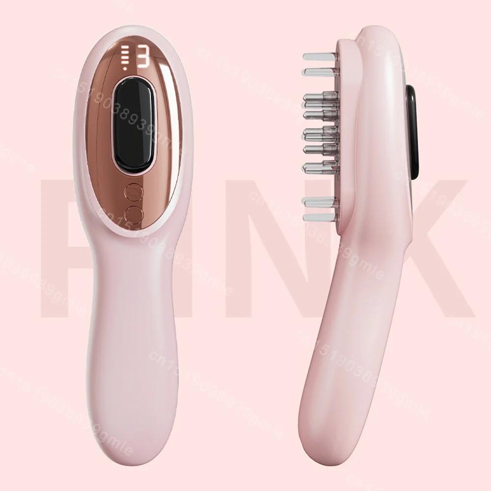 Electric Vibration Massage Comb Portable Red Light Theraphy Hair Comb Scalp Head Massager Hair Growth Head Brush Anti Loss Care