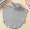 Knitted High Neck Fake Collar Women's Fashionable and Versatile Warm Neck Protection Scarf Elastic Jersey Turtleneck