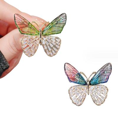Elegant Butterfly Brooch Pin Accessory Nature Inspired Butterfly Rhinestones Brooch Pins Adornment for Women's Clothing