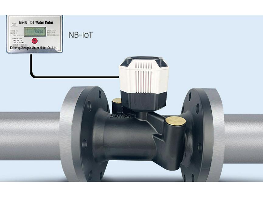 NB-IoT Ultrasonic Large-Diameter Water Meter, Lithium Battery, IP68, Wireless Remote Transmission, No Valve Control.