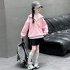 Girls' 2025 Autumn Korean Style Sweatshirt Set - Trendy Base Layer for Big Girls