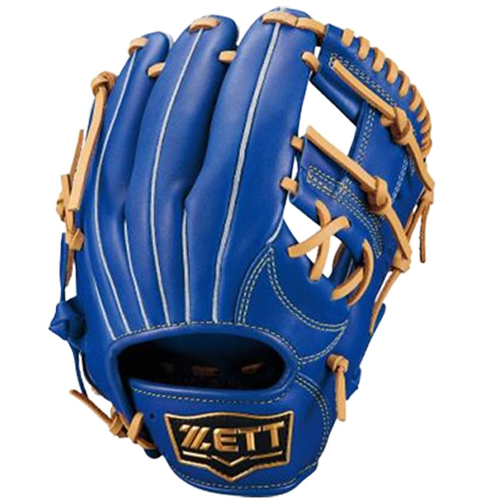 

ZETT Youth Soft Steer Baseball R Brown BJGB74510F Glove, All-Around, Blue/P (2532), Size SS,