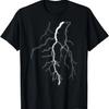 Sturmnacht Himmel Donner Grafik Blitz T-Shirt, 100% Baumwolle