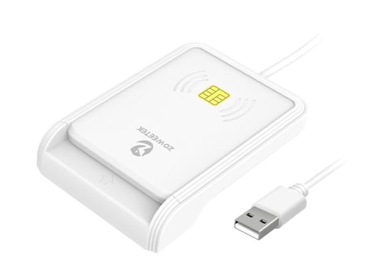 ZOWEETEK ContactlessContact IC Card Reader, Compatible with My Number Cards, Electronic Vehicle Inspection Certificates, and e-Tax (Official