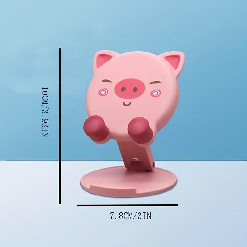 1pc Cute Pig Phone Holder Compatible for all Smartphones - Adjustable Folding Stand, Portable Bank-Shaped Phone Stand for Desk, Bedside, Travel