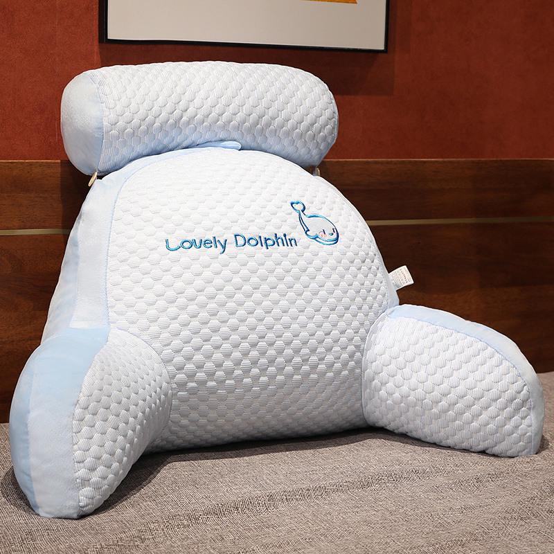 Ice Bean Headboard Cushion: Soft Lumbar Support Pillow for Bed, Sofa, or Dorm - Large Backrest & Throw Pillow for Students