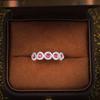 Elegant Wedding Bands Ring Jewellery Women Anillos Mujer with AAA Rose Red Cubic Zirconia Stone  Sterling Silver Ring Gifts