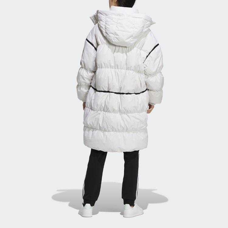 (WMNS) Adidas Long Zip Down Jacket Asia Sizing 'White' Women's HF1582