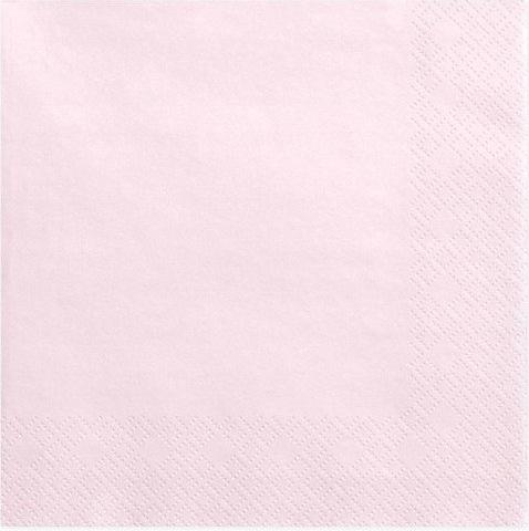 3-Ply Napkins 20 Pcs, Pink (Powder Pink)