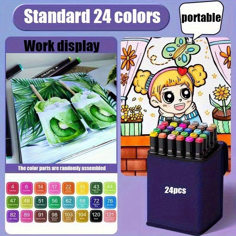 

36/24Colors Art Markers Pen Set for Draw Double Headed Sketching Oily Tip Based Markers Graffiti Manga Artists School Supplies