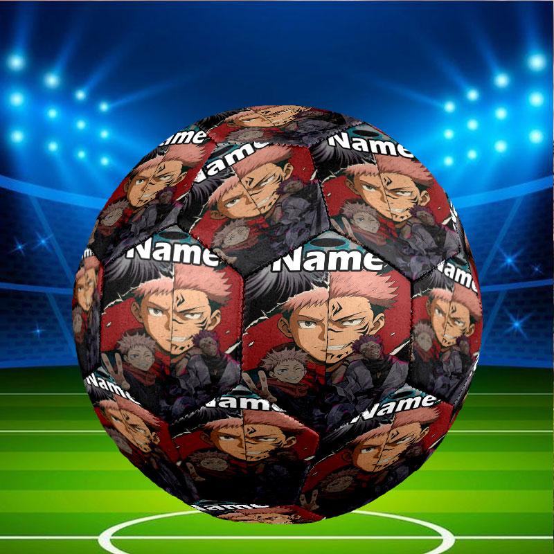 Custom Name Personalized Jujutsu Kaisen Print Size 5 Soccer Ball Training & Match Football, for Team, Kicking, Gift for Football Enthusiasts