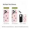Precious Sweet Pink Striped Red Bow Pattern Film Aesthetic Protective Shockproof Bumper Phone Case For iPhone 13 14 15 16 17 Pro Max Plus