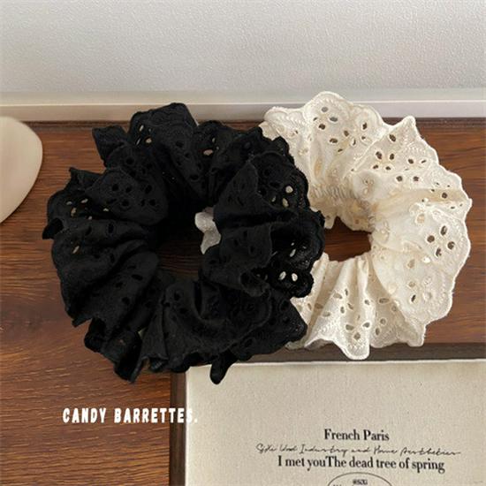 Children's Floral Lace Double-Layer Scrunchie Hair Tie