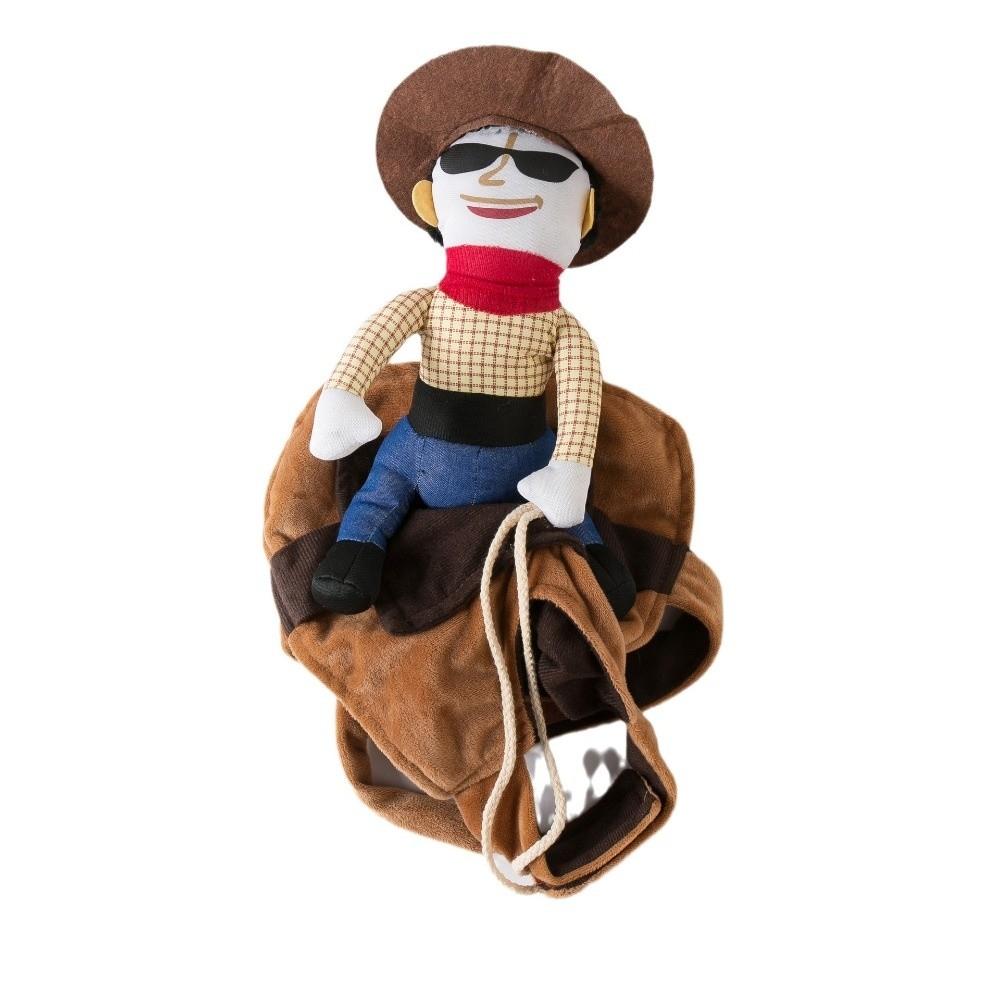 Adjustable Dog Riding Denim Clothing Novelty Cat Party Dressed Up Halloween Dog Clothes Gift
