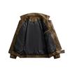 Men's Leather Jacket Men's Youth Standing Collar Biker Leather Jacket Jacket