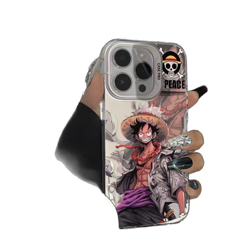 Applicable To Apple 17Pro Mobile Phone Case 16pro Color Silver IMD15iPhone14pro Explosion 13 One Piece Luffy
