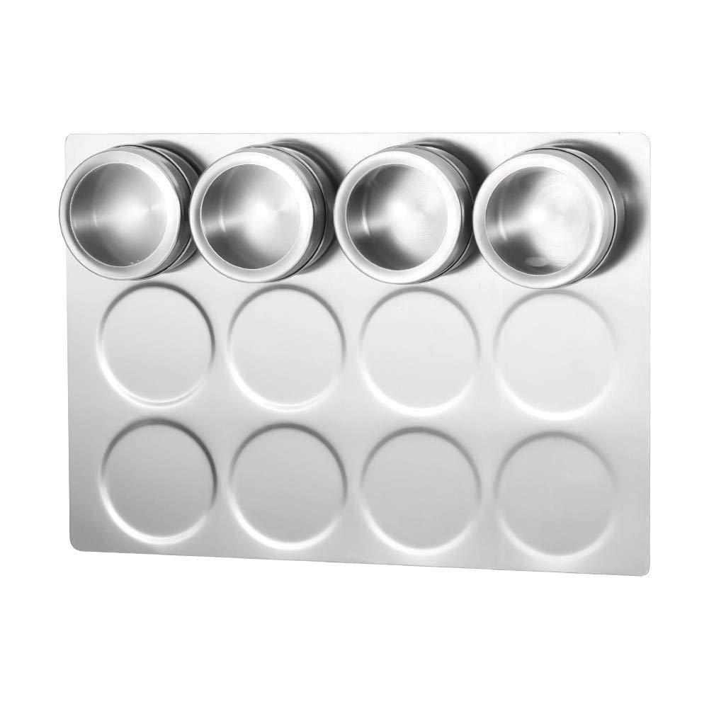 Magnetic Dustproof Transparent Wall-Mounted Stainless Steel Seasoning Jar for Kitchen & Outdoor BBQ