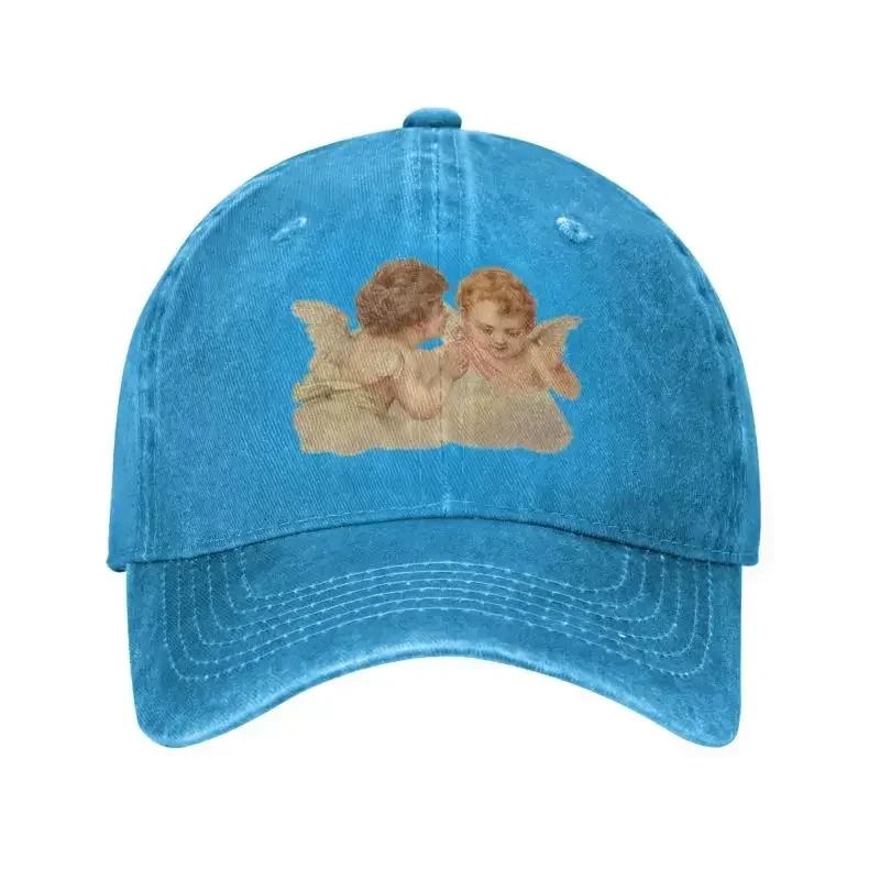 Fashion Cotton Renaissance Angels Baseball Cap for Unisex Women Adjustable Vintage Aesthetic Cherub Wings Dad Hat Sports