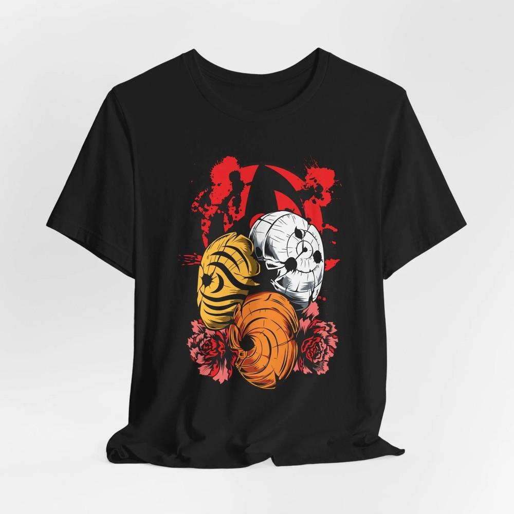 

naruto anime t shirt, tobi obito uchiha, obita mask, sharingan lot L