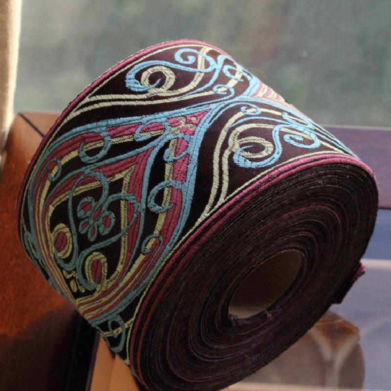 Ethnic Embroidery Lace Ribbon Width 3/6/8cm Jacquard Lace Trim Diy Clothes Bag Curtain Accessories Embroidered Fabric