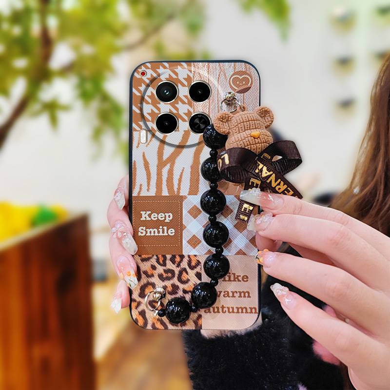 Soft Case Black Pearl Pendant Phone Case For Tecno Camon30/4G/5G/CL6/CL7 Silicone Dirt-resistant Protective Case Cartoon