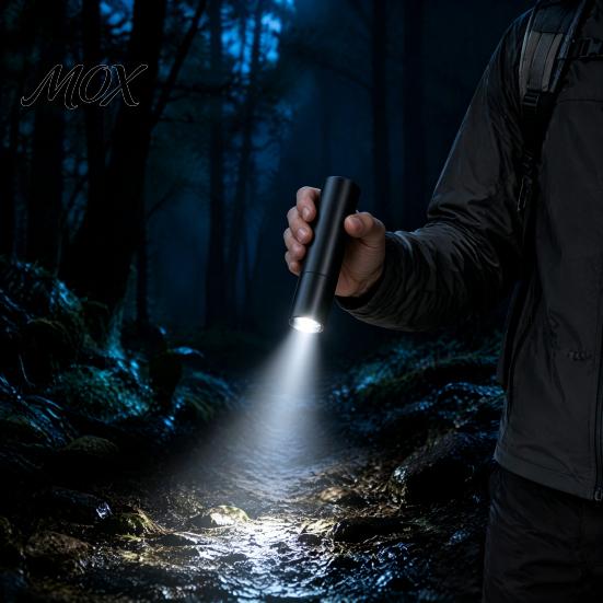 USB Rechargeable Torch Mini Flashlight, 3 Lighting Modes Adjustable Focus Bright Everyday Carry Flashlight LED Portable for Camping Emergency Outdoor