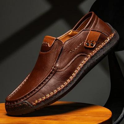 Mocassins Homme Respirants Slip-on Chaussures de Conduite Italiennes Chaussure Homme Cuir Véritable Homme Fait Main Chaussures Décontractées