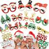 6-24 Stück Weihnachten Glitzer Partybrillen Party Sonnenbrillen Gestelle Neuheit Kostüm Brillen Foto Requisiten für Erwachsene Kinder
