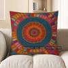 Home Decor Colorful Mandala Pattern Throw Pillow Cover Pattern Cushion Cover Suitable For Sofa Bedroom Car Pillow Cover