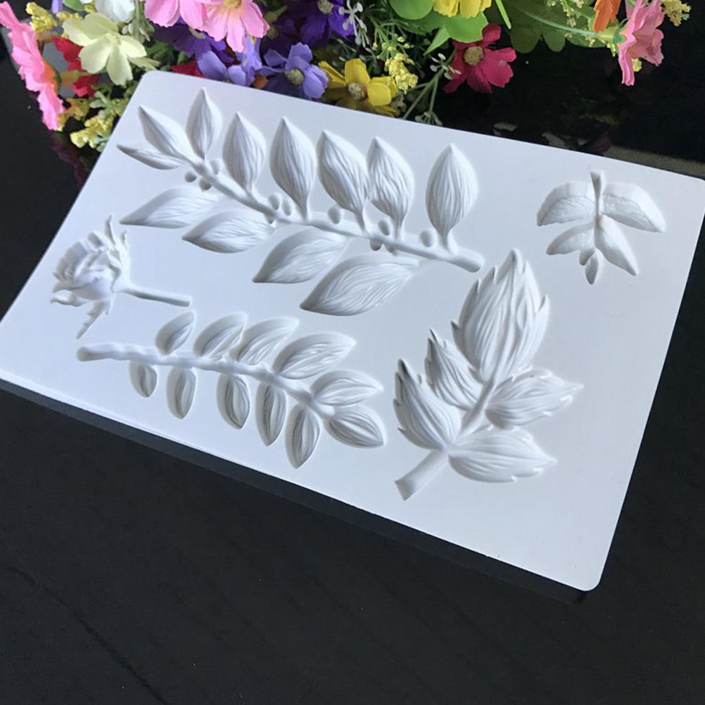 Leaf Shape Silicone Mold Fondant Cake Decorating Tools Home Baking Tool