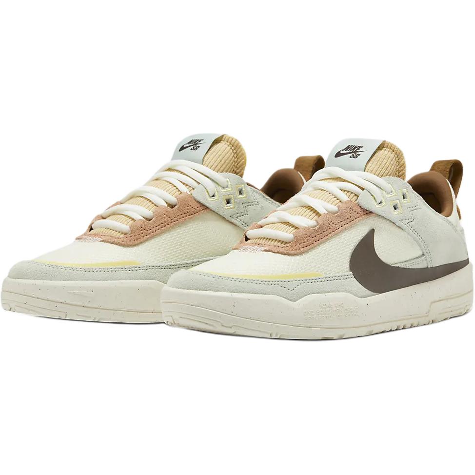 New Nike SB DAY ONE Anti Slip Wear Resistant Low Top Kids' Skateboarding Shoes Beige Unisex HQ3475-121