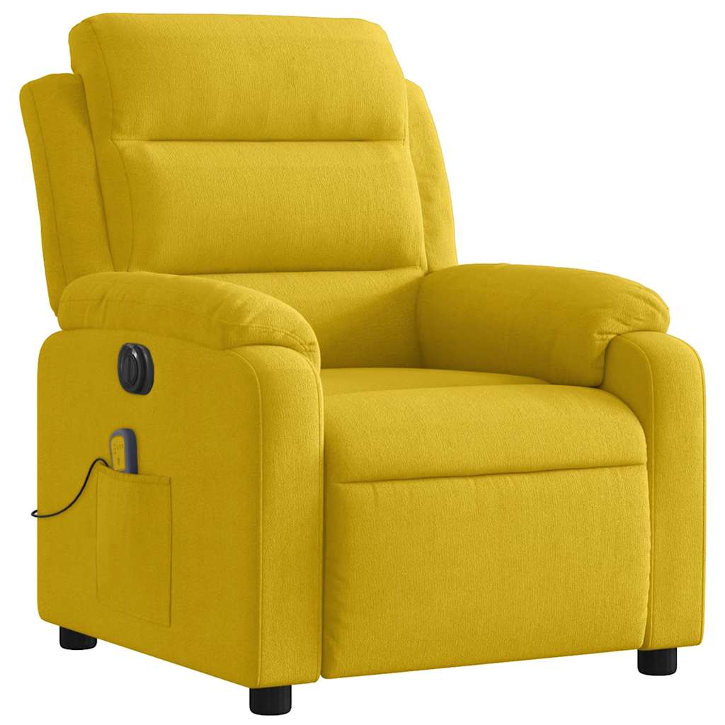Electric Massage Chair Yellow Velvet