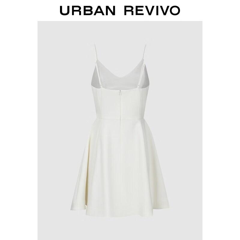 UR2026 Women s Solid Color Strappy Slim Dress XS