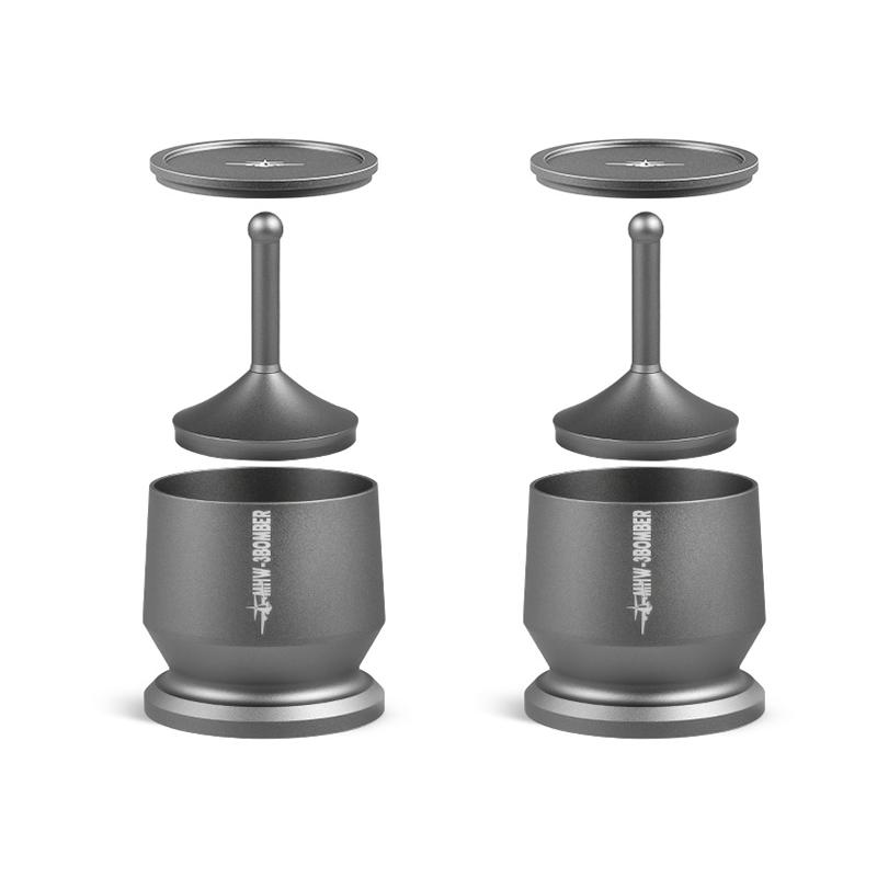 MHW-3BOMBER Espresso Dosing Cup with Stirrer Aluminum Alloy Coffee Dosing Funnel Fit 58MM Portafilter Home Coffee Accessories